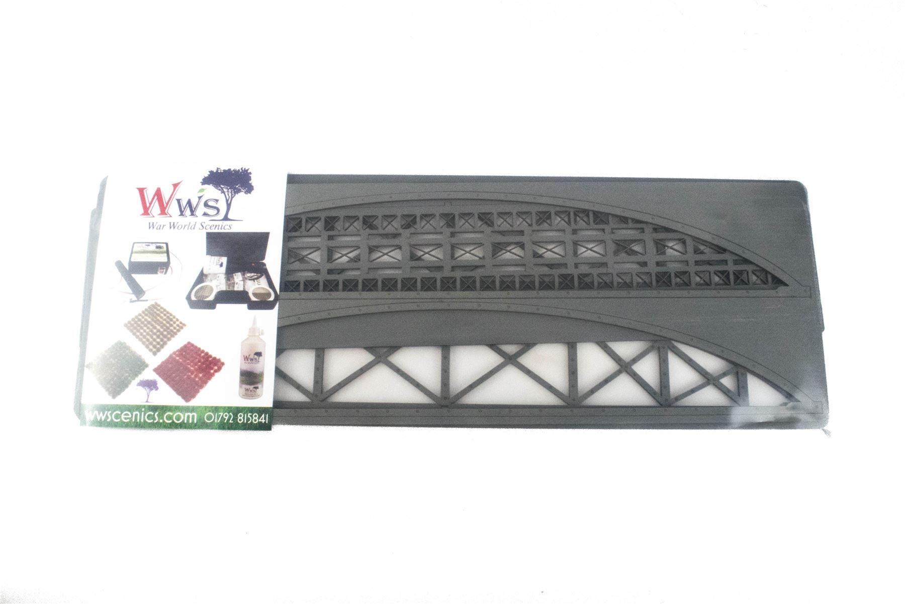 War World Scenics - Pont en Arc de Bowstring Gris à Double Voie de 560mm très détaillé - Modélisme ferroviaire OO/Ho, Maquettes