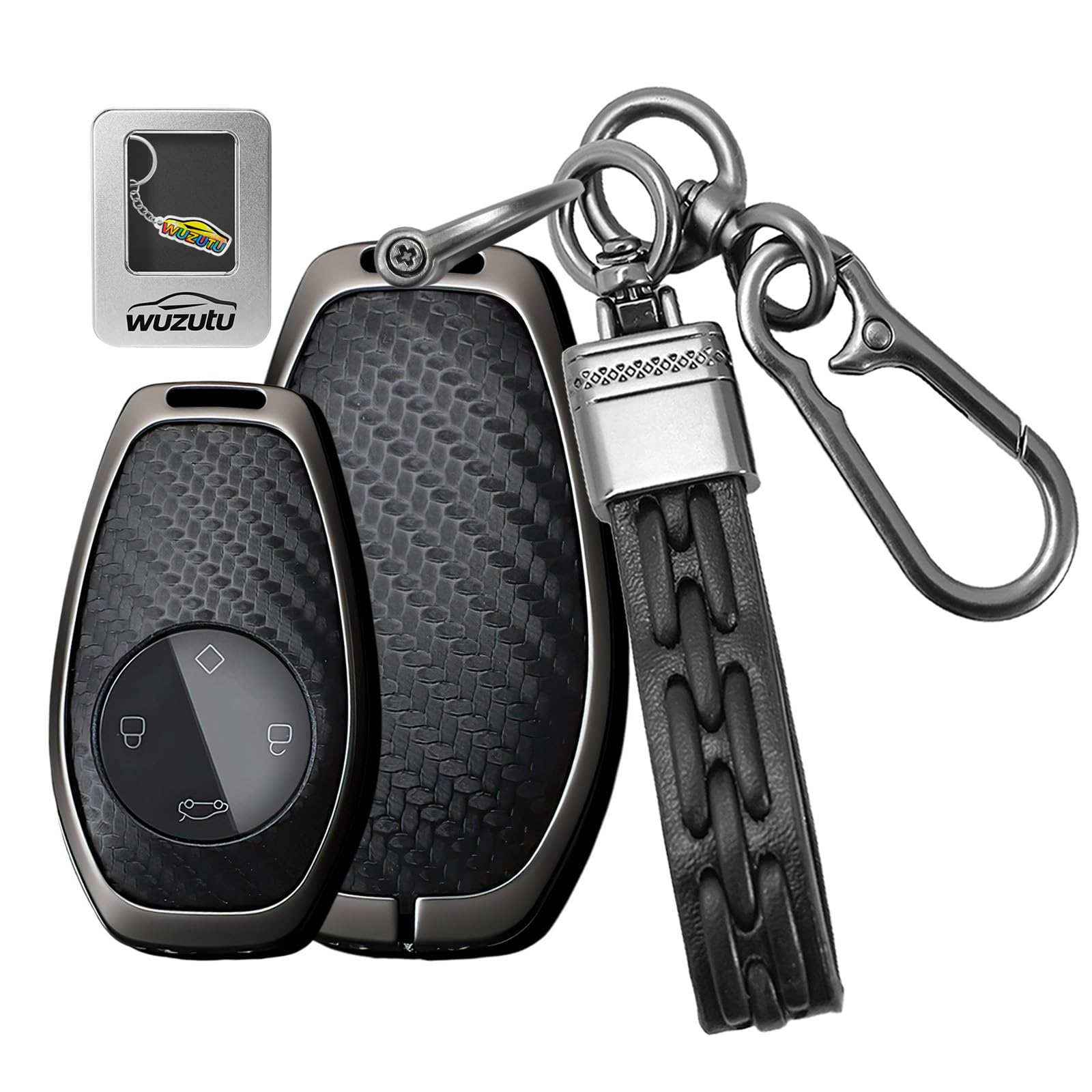 Protector para llave de coche Leapmotor T03 con acabado premium texturizado a cuadros 8