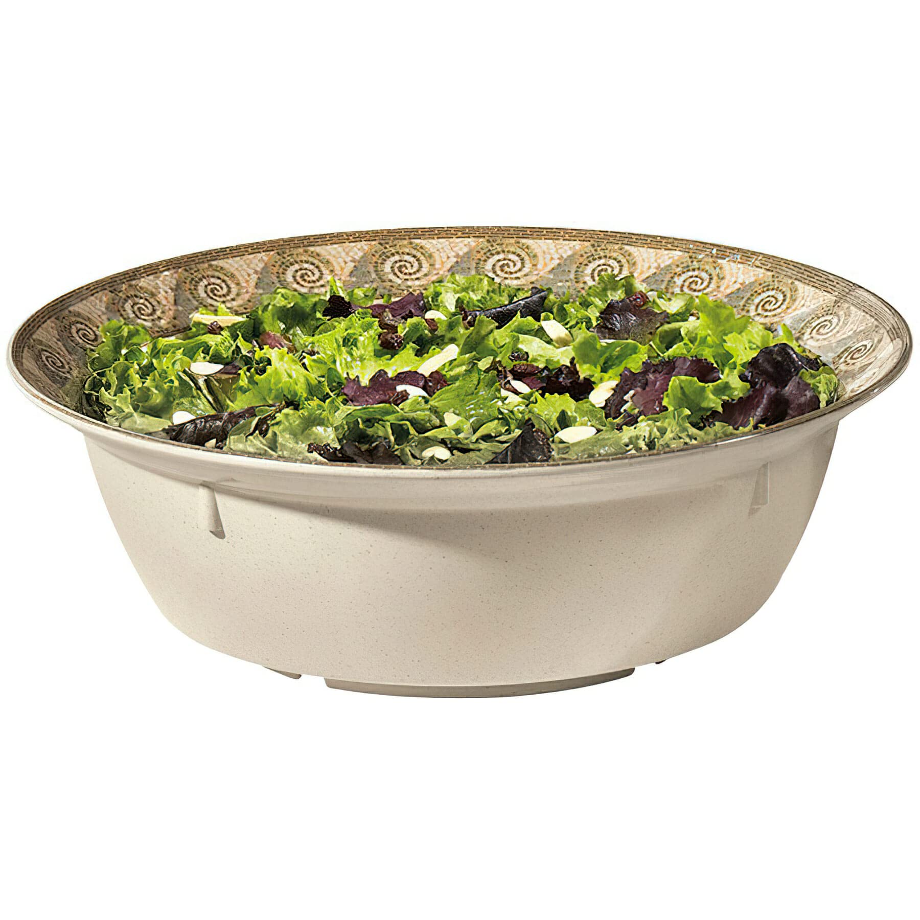 Mosaic BB-155-6-MO Bowl, 6 Quart, Ivory/Green/Tan (Pack of 1)