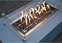 Vista 5 de Stanbroil - Cristal para fuego de chimenea, lugar para fogatas.