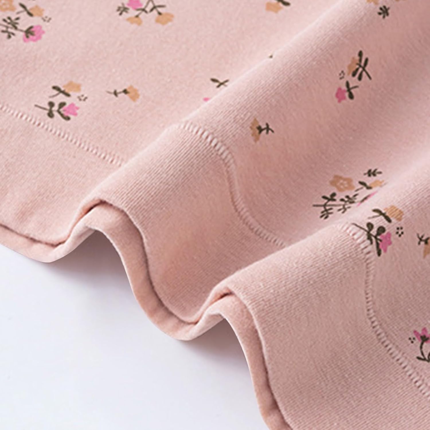 Women's Underwear Organic Cotton Stretch Boyshort High Waisted Comfortable Floral Print Full Coverage Underwear