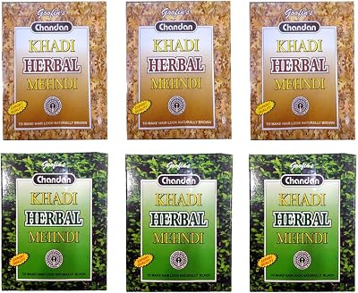 Pure Herbal Black & Brown Mehndi, 80 g (Pack of 6)