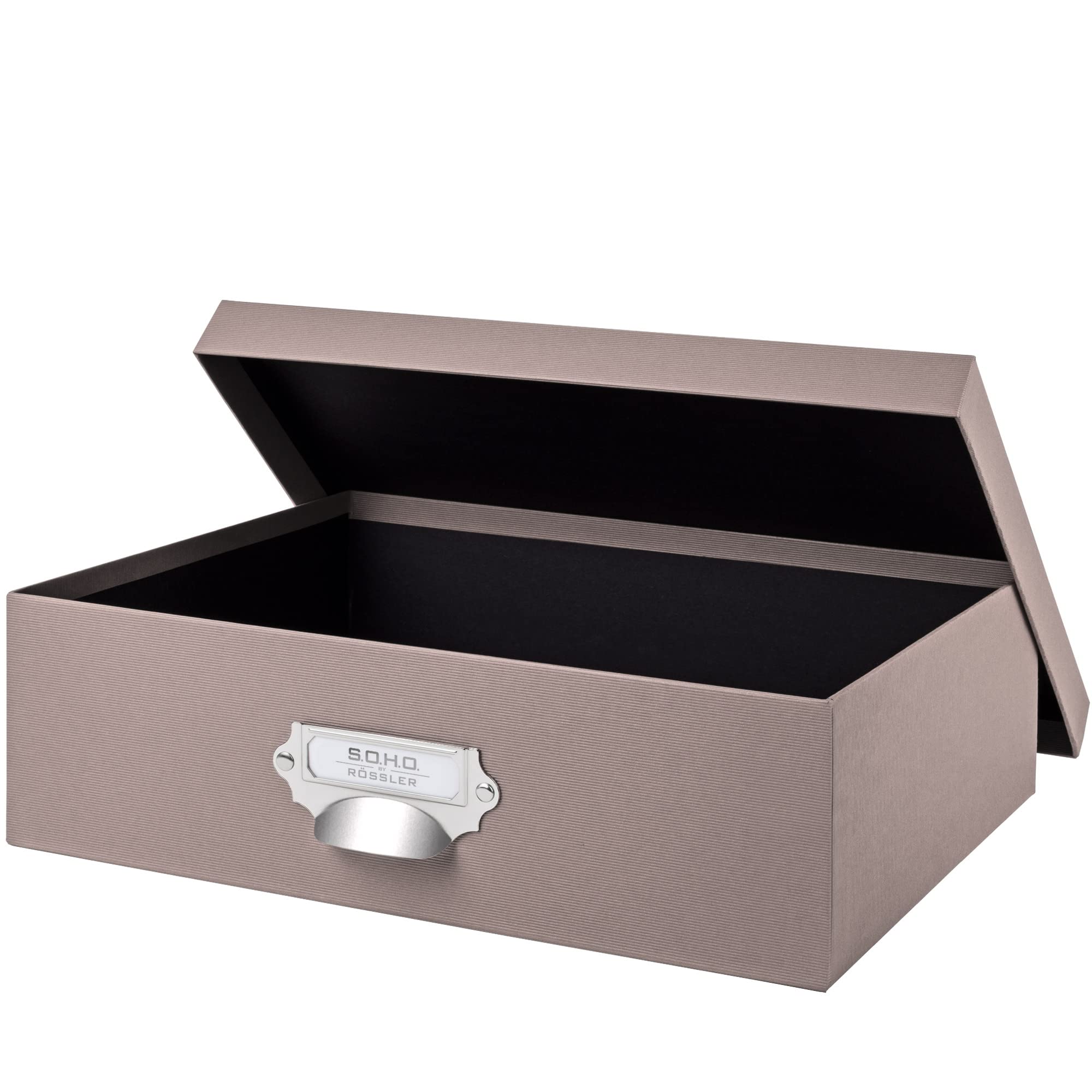 Rössler Papier 1318452671 - S.O.H.O. Stehsammler für DIN A4, mit Griff und beschriftbarem Einsteckschild, 11,5 x 26 x 31,5 cm, Special Line Sage, 1 Stück