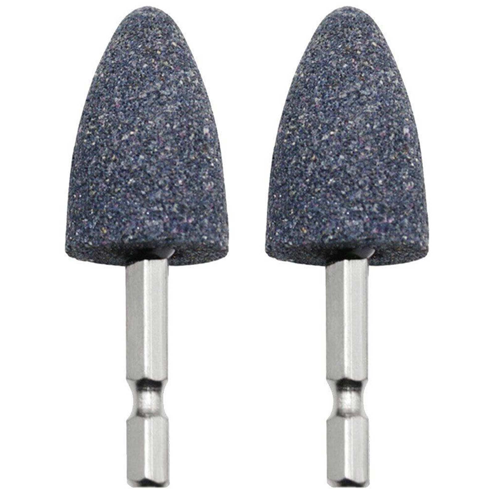 JYTDBCS Hexagonal Shank Abrasive Mounted Stone 2 Pcs Grinding Wheel Head Mounted Points Abrasive Stone Grinding Wheel Bits for Rotary Tool,grinding stone bit.