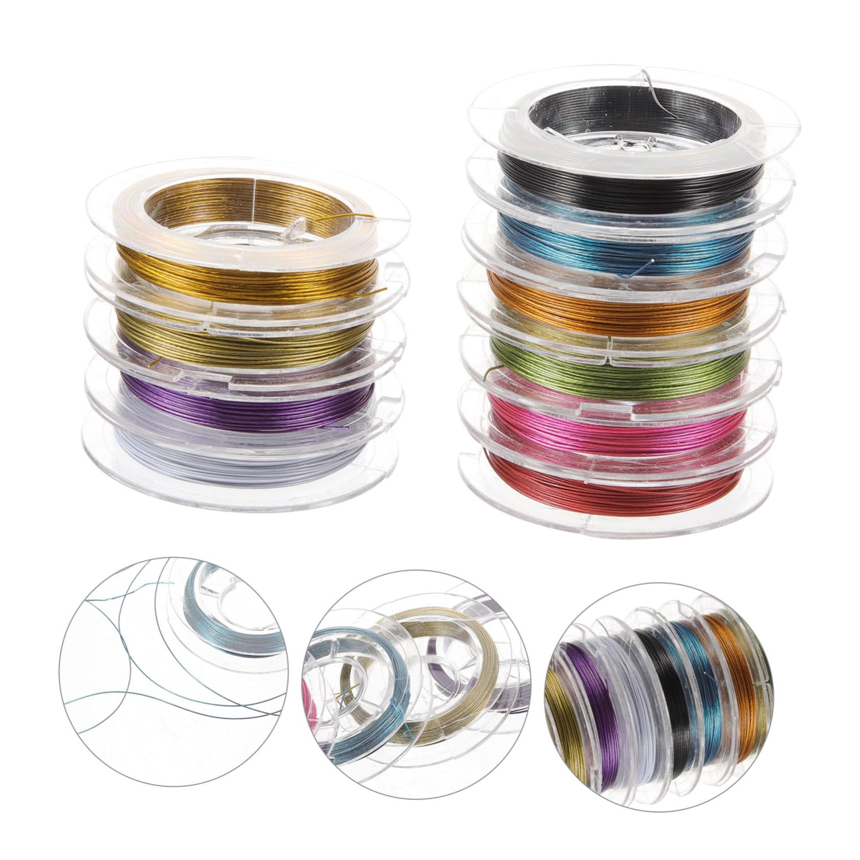 4 Set Filo di acciaio per perline filo di rame per copricapo di gioielli fatti a mano filo per scultura pieghevole filo di perline resistente all'usura kit hair charms hair jewelry