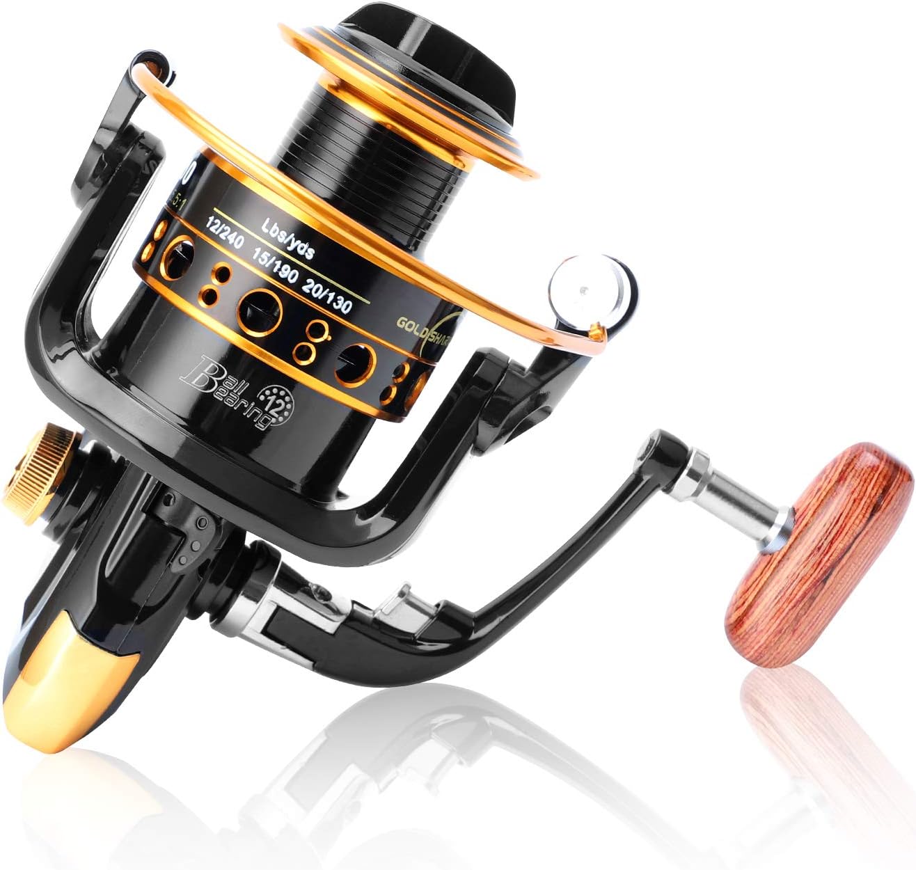 Aluminum Spinning reels Light Weight for Saltwater Freshwater Ultra Smooth Powerful Spinning Fishing Reels12 Ball Bearings