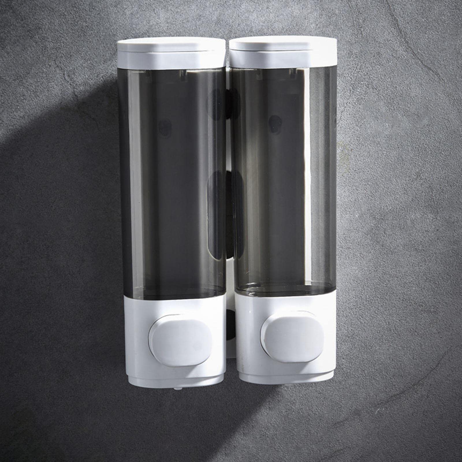 Dispensador de Jabón de Pared con Depósito Recargable Y Ventana Visible Bomba Manual Plástica Resistente para Baño Cocina Oficina Restaurante Escuela