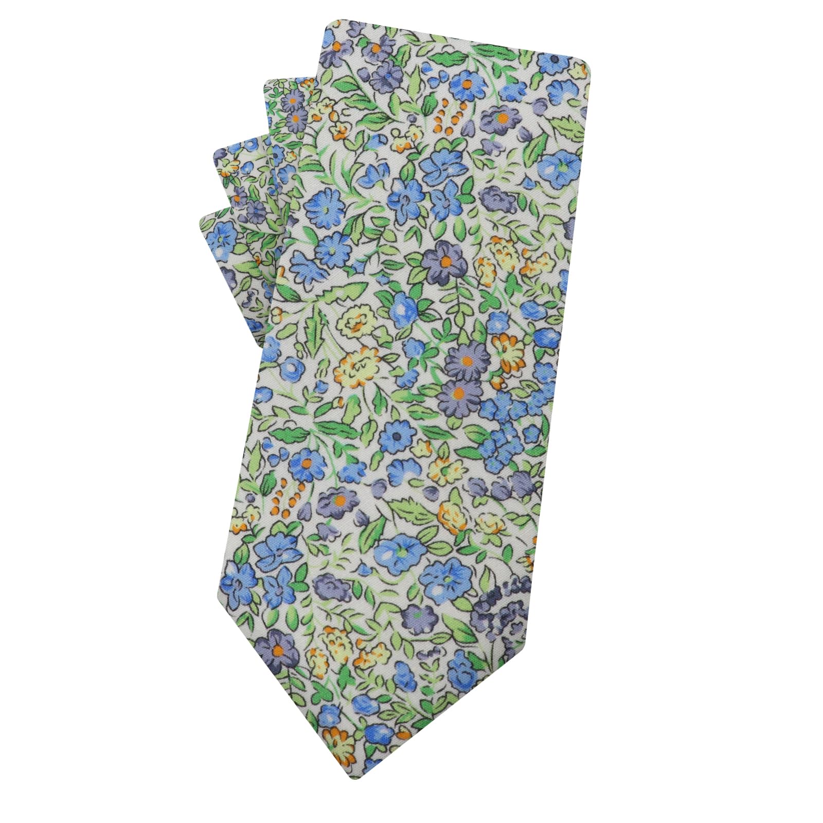 Mantieqingway Men's Cotton Floral Neck Tie 2.56'' Printed Skinny Tie