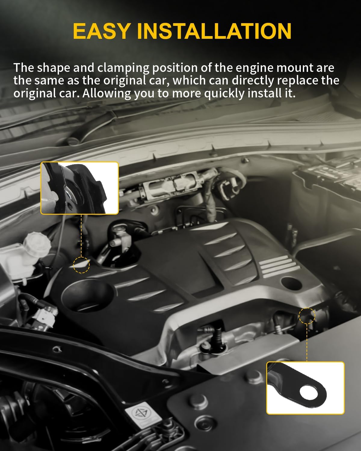 OCPTY Engine Motor Mount Compatible for Toyota 2003 2004 2005 2006 2007 2008 Corolla Matrix 1.8L L4 Automatic Transmission # A4221 (1PC)