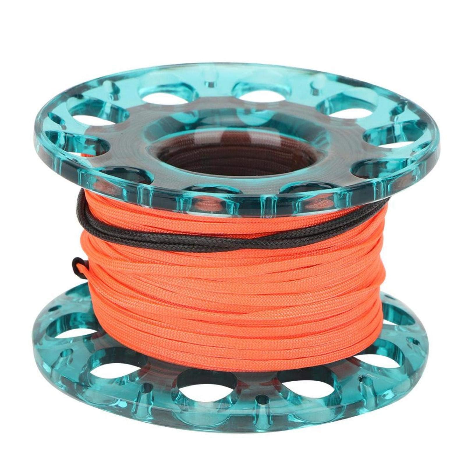 Bobina per dito da immersione, 30 m, in plastica resistente per immersioni subacquee per immersioni subacquee, 4 colori (ruota blu)