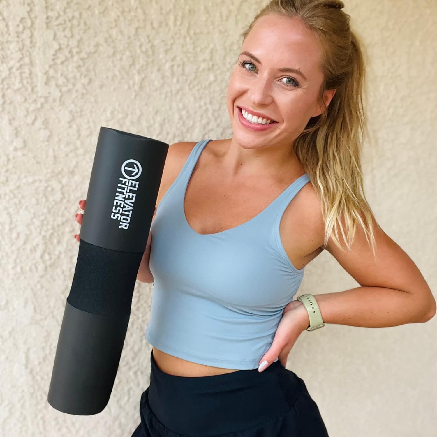 Squat Pad - Elevator Fitness™ - Barbell Pad For Squats, Lunges, And Hip Thrusts - Foam Sponge Pad - Provides Relief To Neck And Shoulders While Training (Single Unit) : Sports & Outdoors