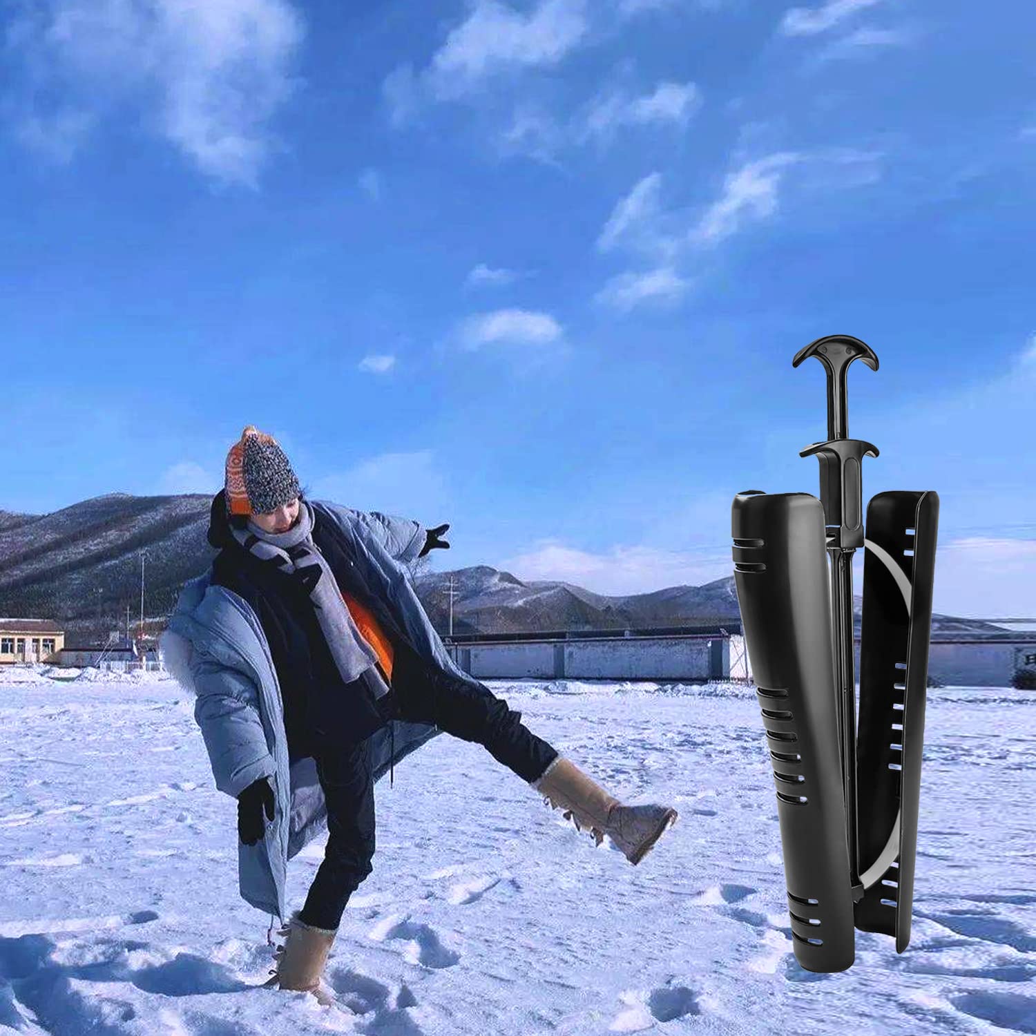 Moldeador de Botas, 1 Par Soporte de Bota Insertos de Formas Herramienta de Apoyo, Negro