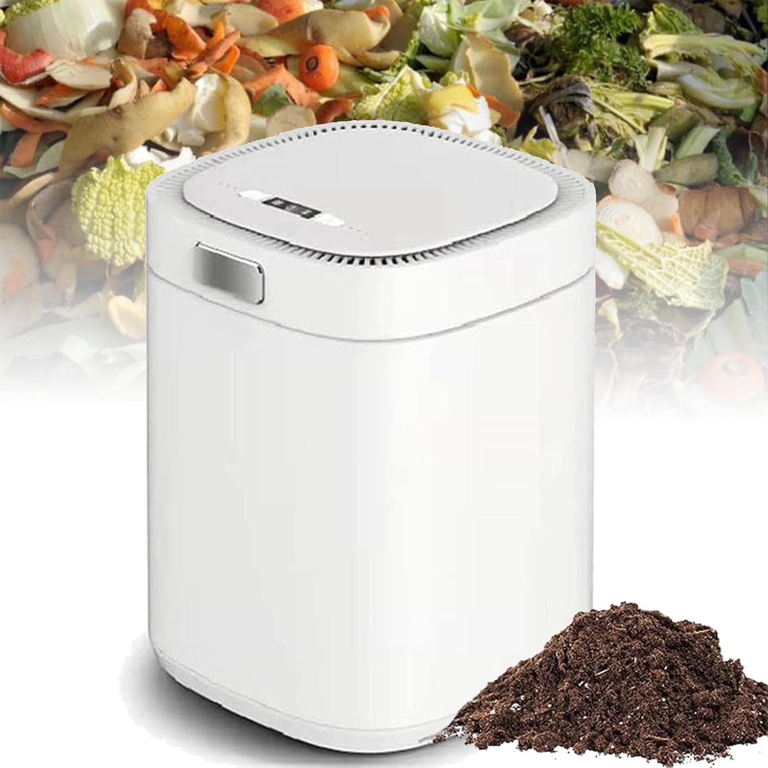 Kitchen Compost Bin, Electric Waste Composter, 2.5L Capacity Smart Food Cycler Composter, Odorless Compost Machine for Indoor