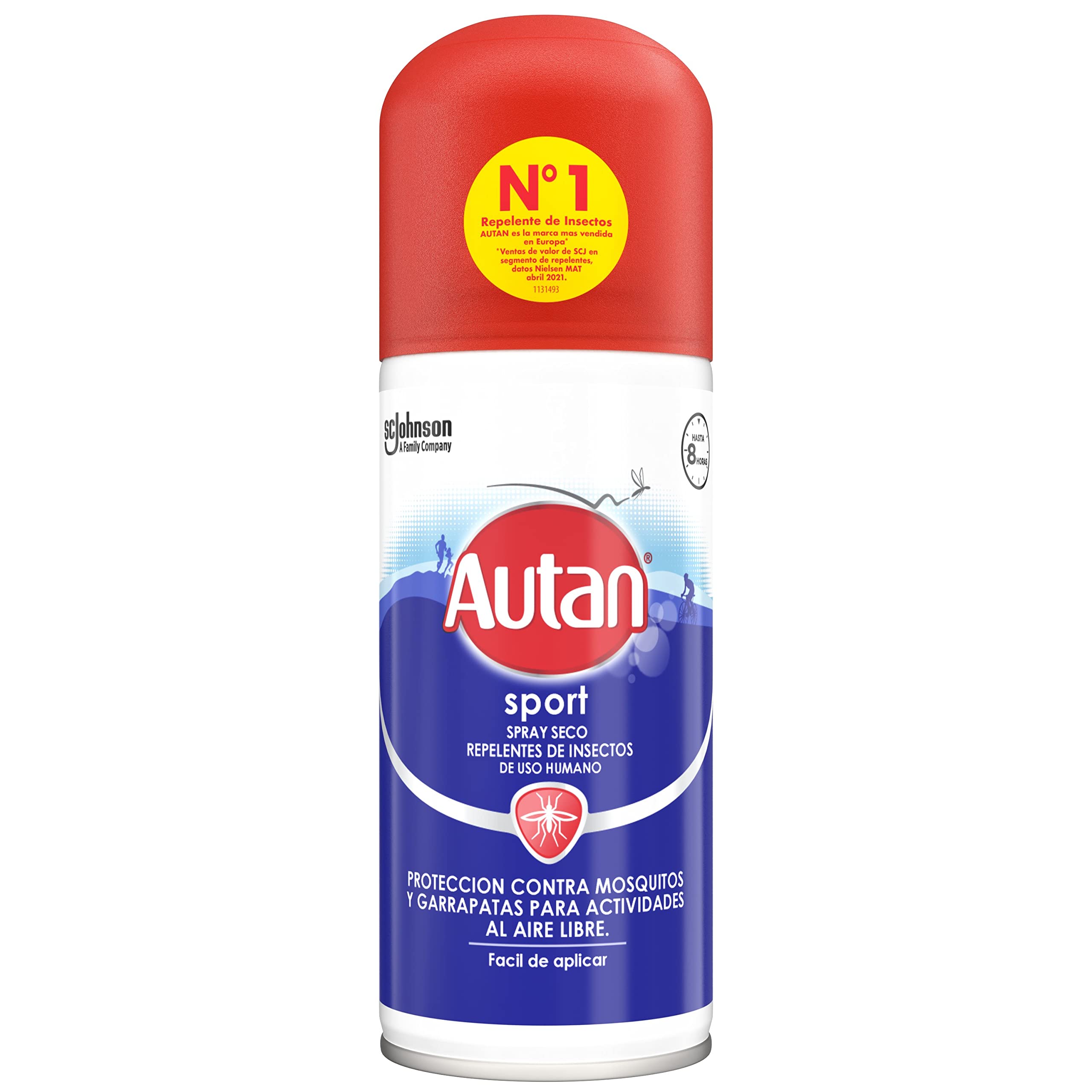 Autan® Pack Sport Dry Spray ayuda a proteger contra las picaduras de mosquitos comunes, tropicales y tigre, especial actividades deportivas, 3 Unidades