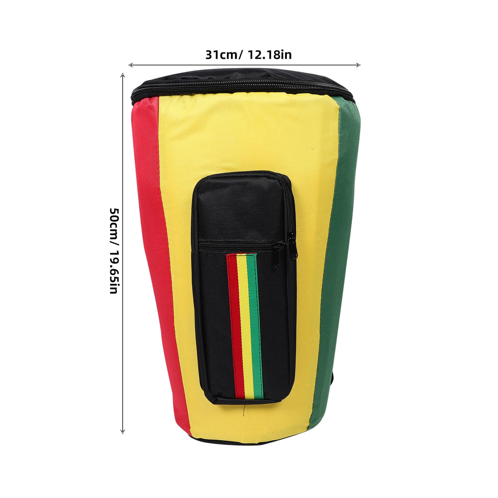 GALPADA Bolsa para Djembé Acolchada de 10 Pulgadas, Mochila para Instrumentos de Percusión con Correas Dobles, Tela Engrosada Resistente al Agua para Transporte y Protección