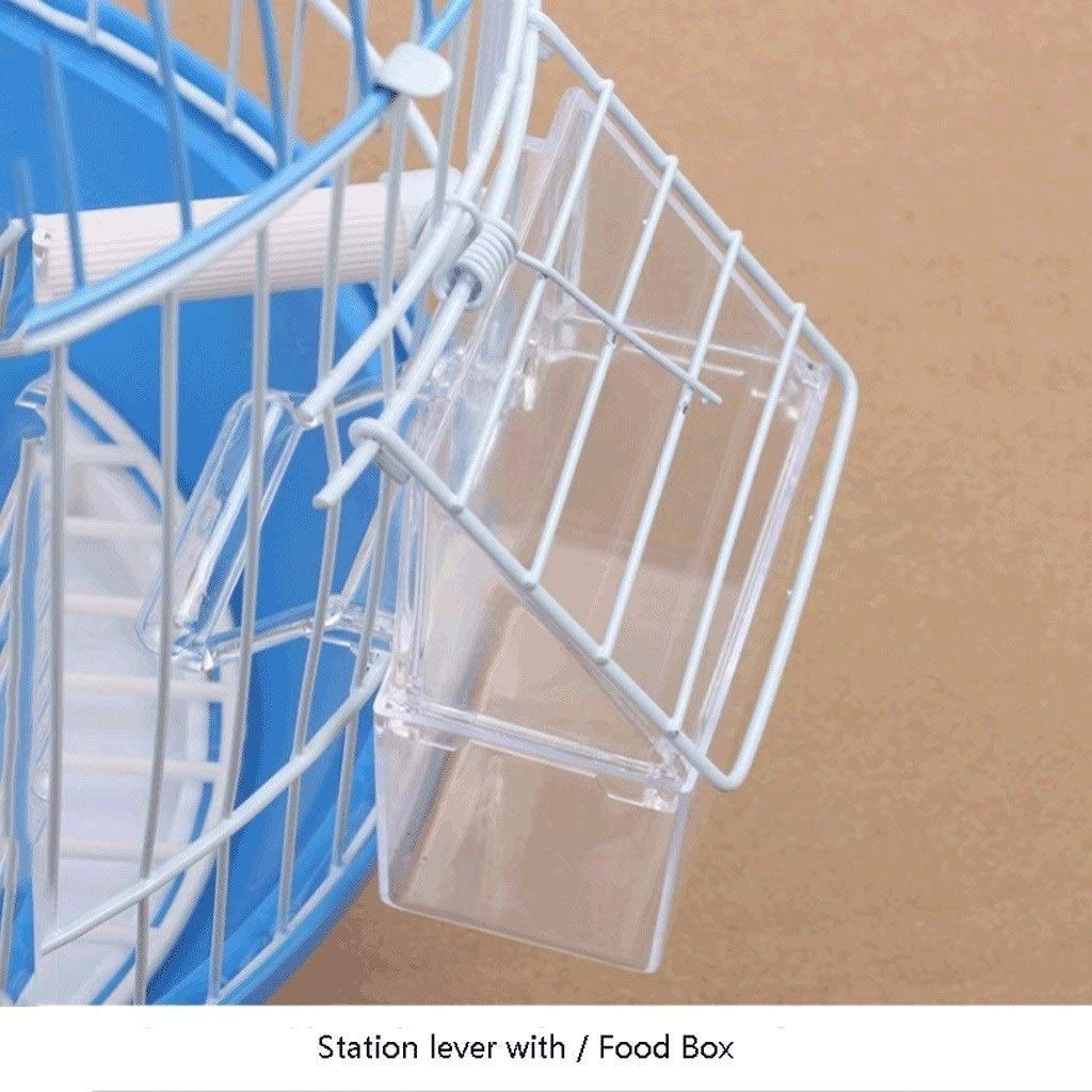 OLOTU Jaulas para Aves Jaula de pájaros de Viaje portátil, Jaula de pájaros de plástico Colorido con Soporte rodante, Jaula de Vuelo de pájaros Ligera Universal con alimentador Segura