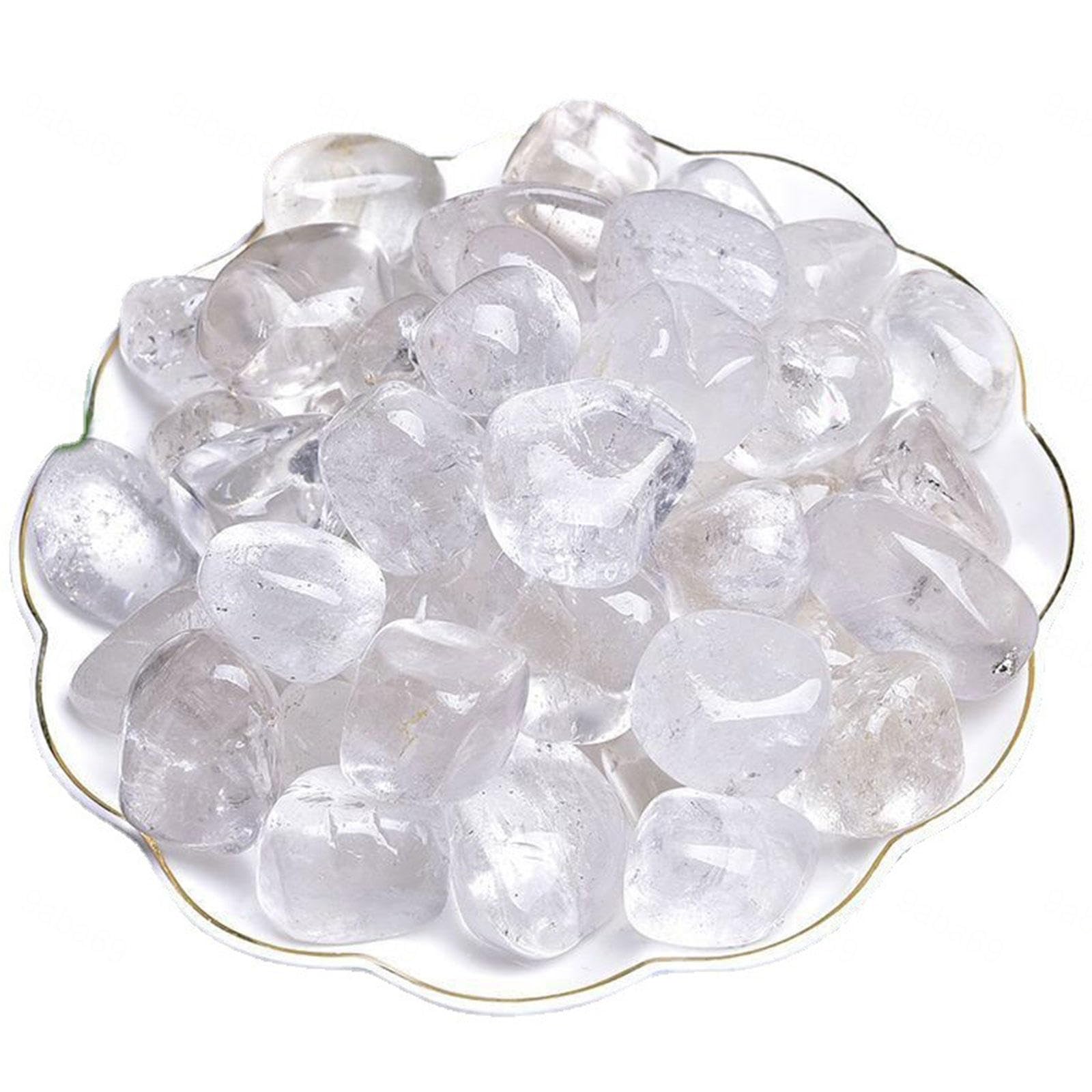 500g Naturales a Granel Cristales Caídos Piedras Rocas - Juego de Cristal Curativo de Piedras de Cuarzo Pulido para Decoración del Hogar, Regalos de Reiki,Clear Quartz-20-30mm