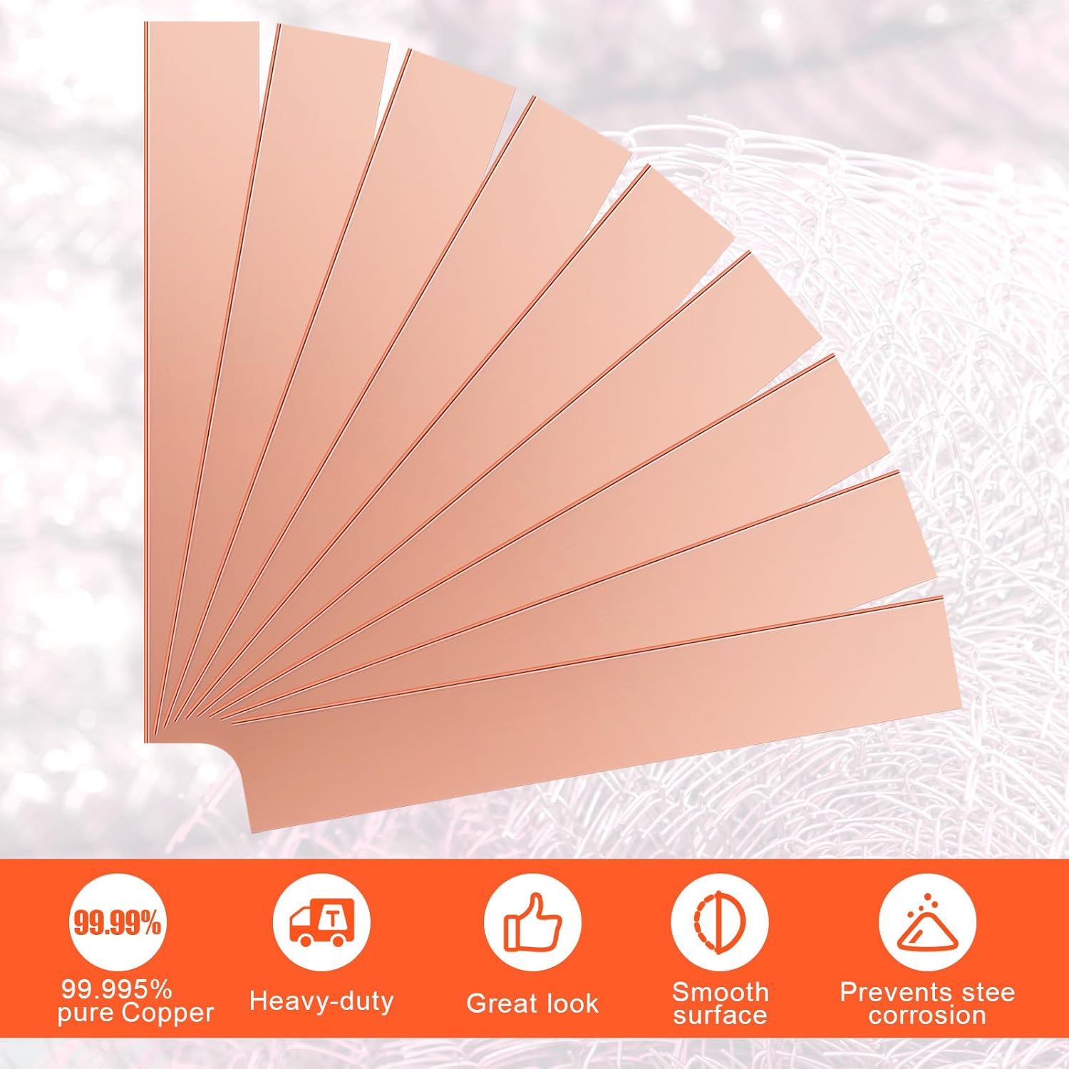 Yaocom 10 Pcs Pure Copper Anode Sheet (99.995% Pure) for Plating and Electroplating, Copper Electrode Strip 0.04' 'x 1'' x 6'' / 1mm x 25mm x 150mm