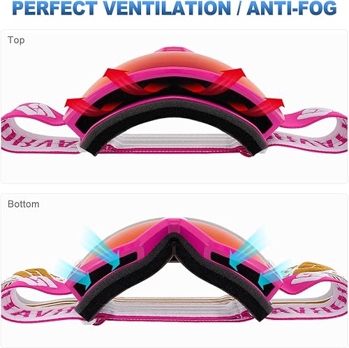 Miniatura 6 de SH HORVATH Gafas OTG de esquí y snowboard, gafas antivaho con espejo HD para hombres y mujeres