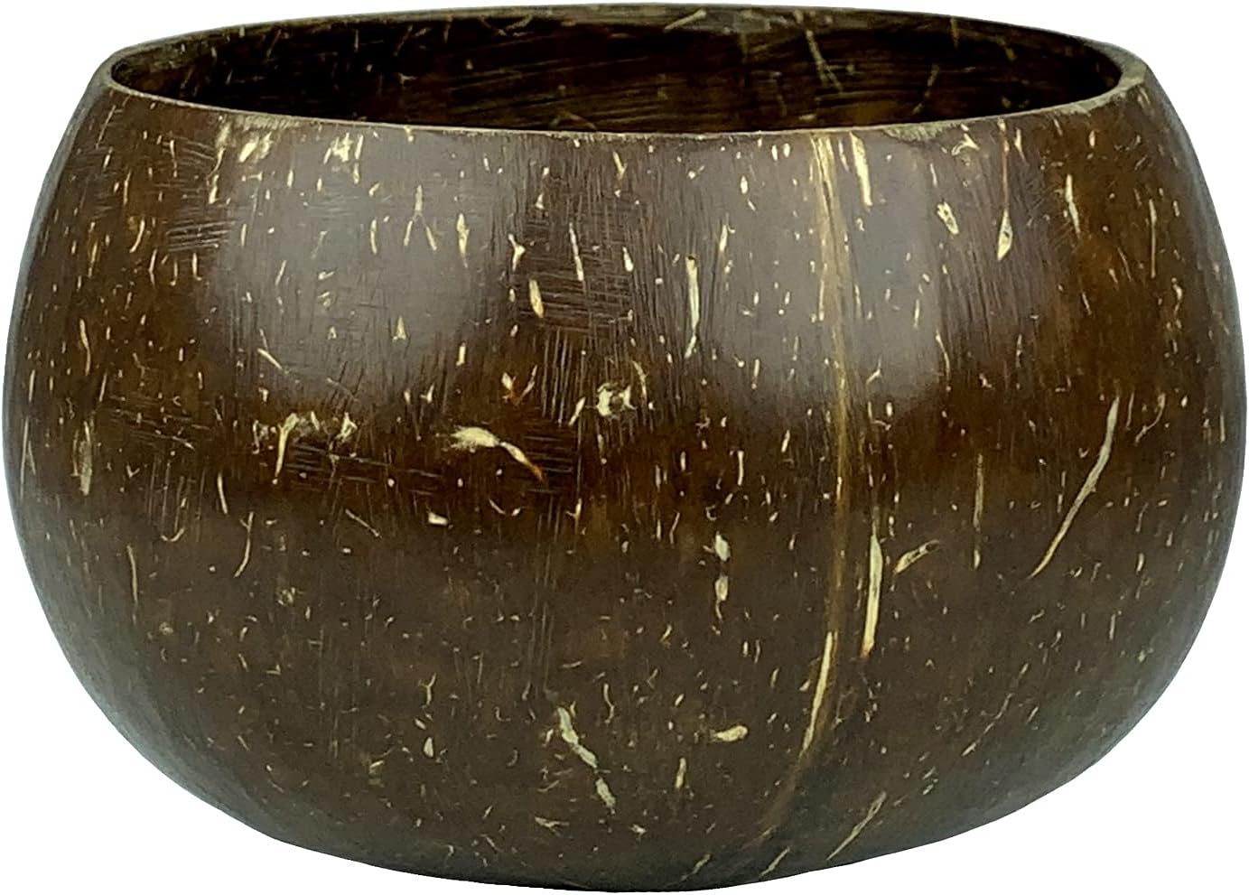 Sahya Dale Coconut Shell Bowl (600ml)- Hand Made - Salad, Smoothie, Cereal and Ice Cream Bowl, Brown