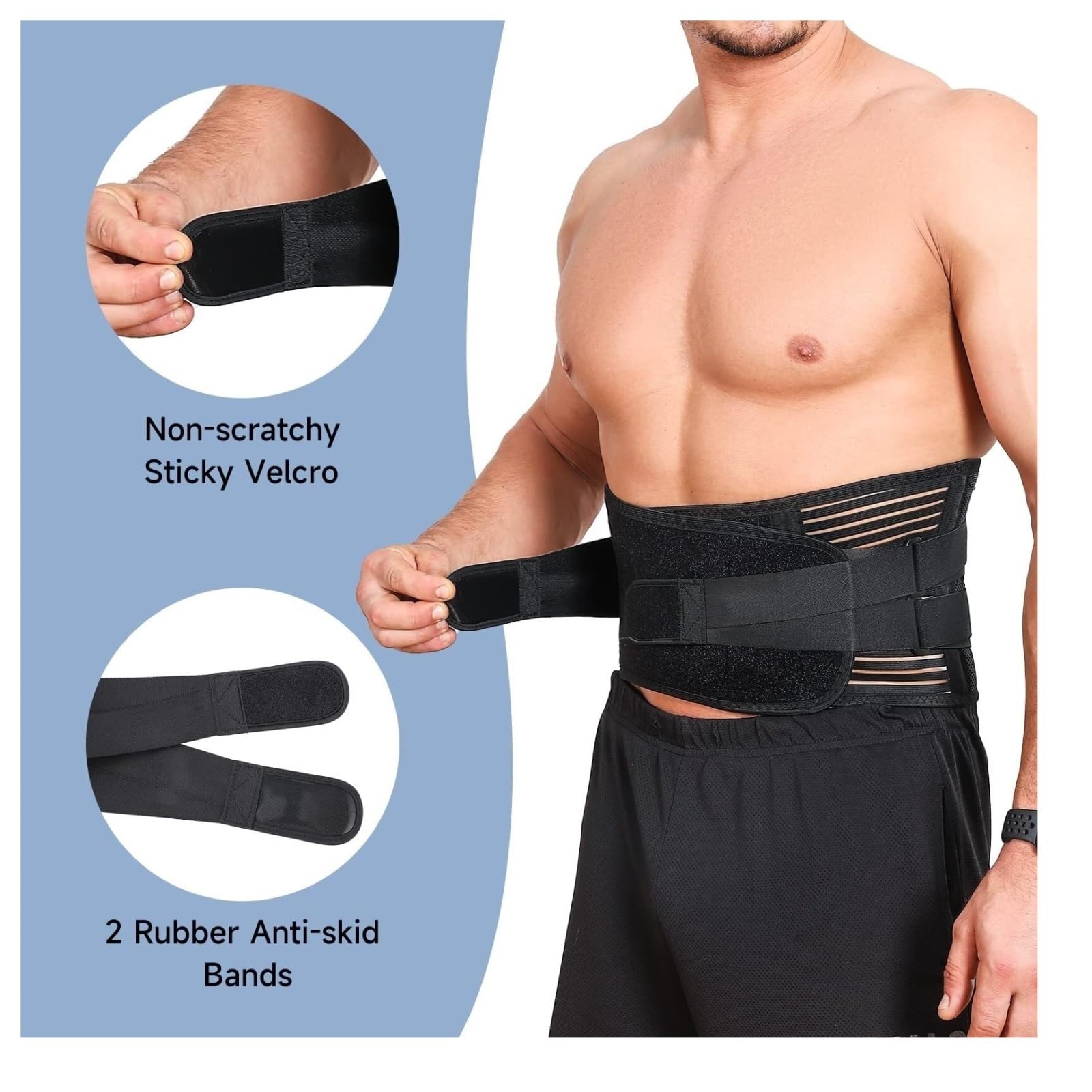 Fascia Lombare Cintura di Supporto for La Schiena Traspirante Unisex for Cintura di Supporto in Vita for Sollevamento Pesi Fascia Schiena Lombare(Large)