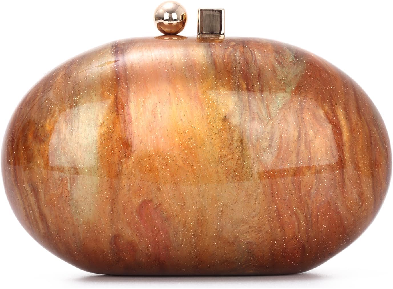 Oweisong Acrylic Clutch Purse for Women Marbel Shell Clutch Wedding Evening Bags Pearl Beaded Shoulder Handbag