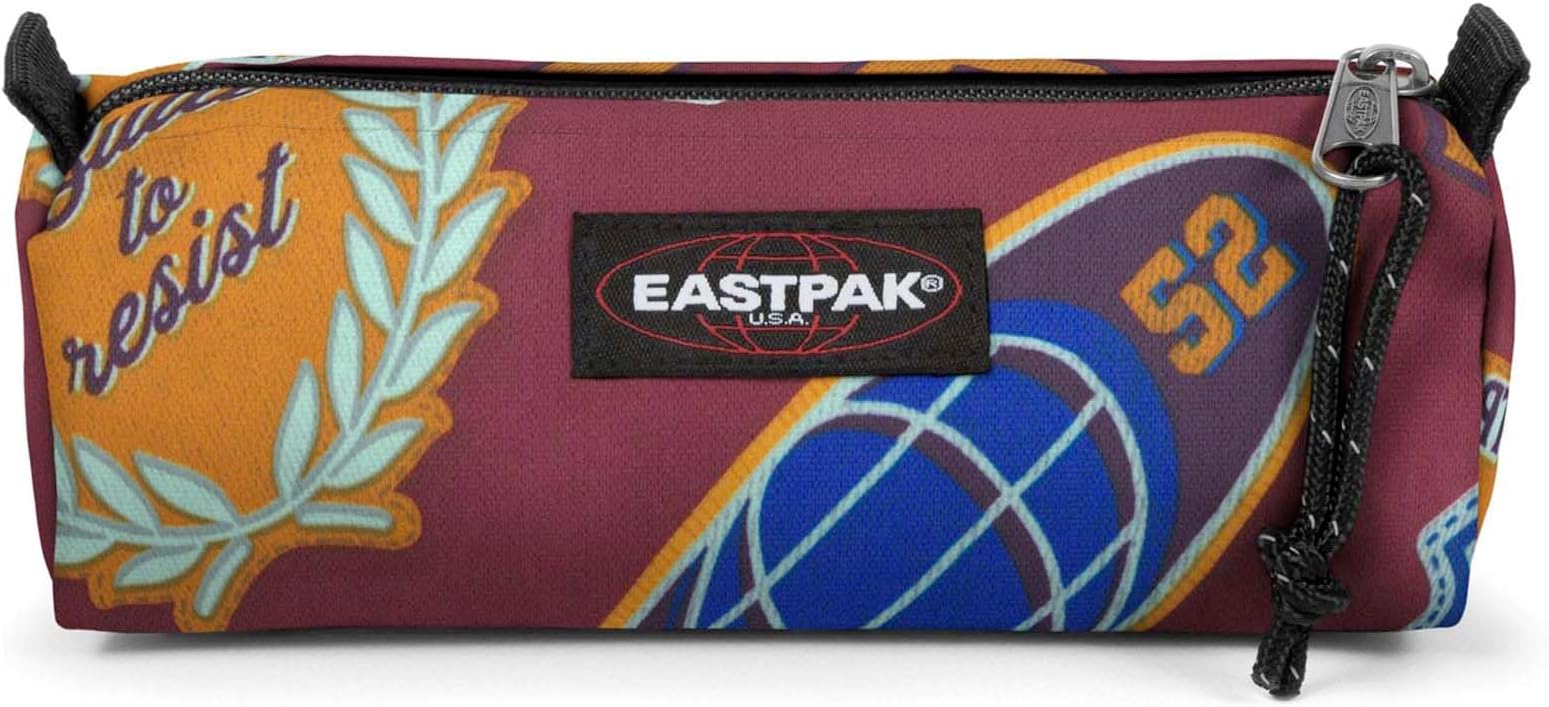 EASTPAK BENCHMARK Single Pencil Case, Clash Burgundy, One Size, BENCHMARK SINGLE