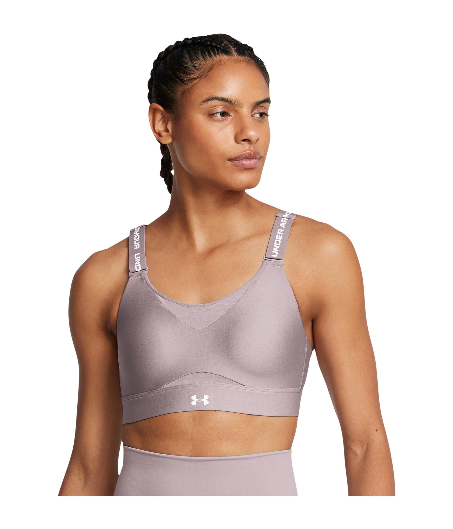 Under Armour Infinity 2.0 Damen-BH, hoher Halt, Tetra Gray/White, M