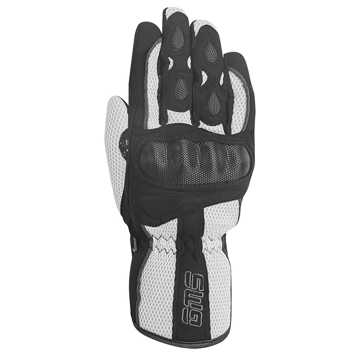 GERMAS 837.09-09-M Motorrad Handschuh FLOW, Schwarz/Weiß, Gr. M Auto & Motorrad