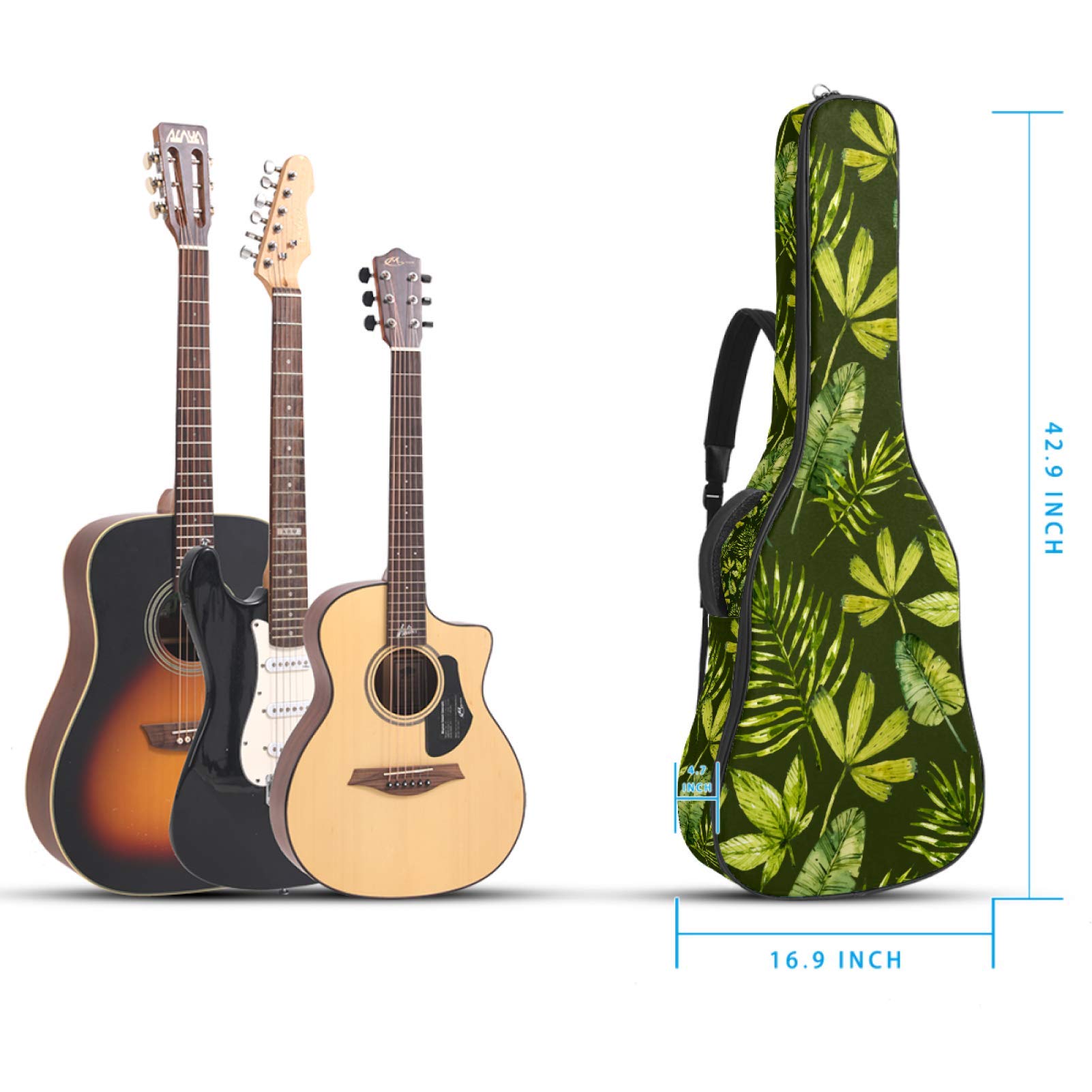 Sac à dos de guitare de guitare 1pc à double épaule couvre-poussière cuve de guitare (café Sac à dos de guitare de guitare 1pc à double épaule couvre-poussière cuve de guitare (café