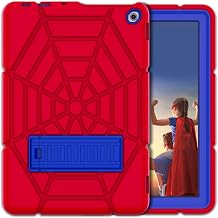 Grifobes for 13th/11th Generation 2023/2021 Release All New Kindle Fire HD 10/10 Plus, HD 10 Kids/Kids Pro Tablet, 3-in-1 Heavy Duty Rugged Protective Cover with Stand Red+Blue