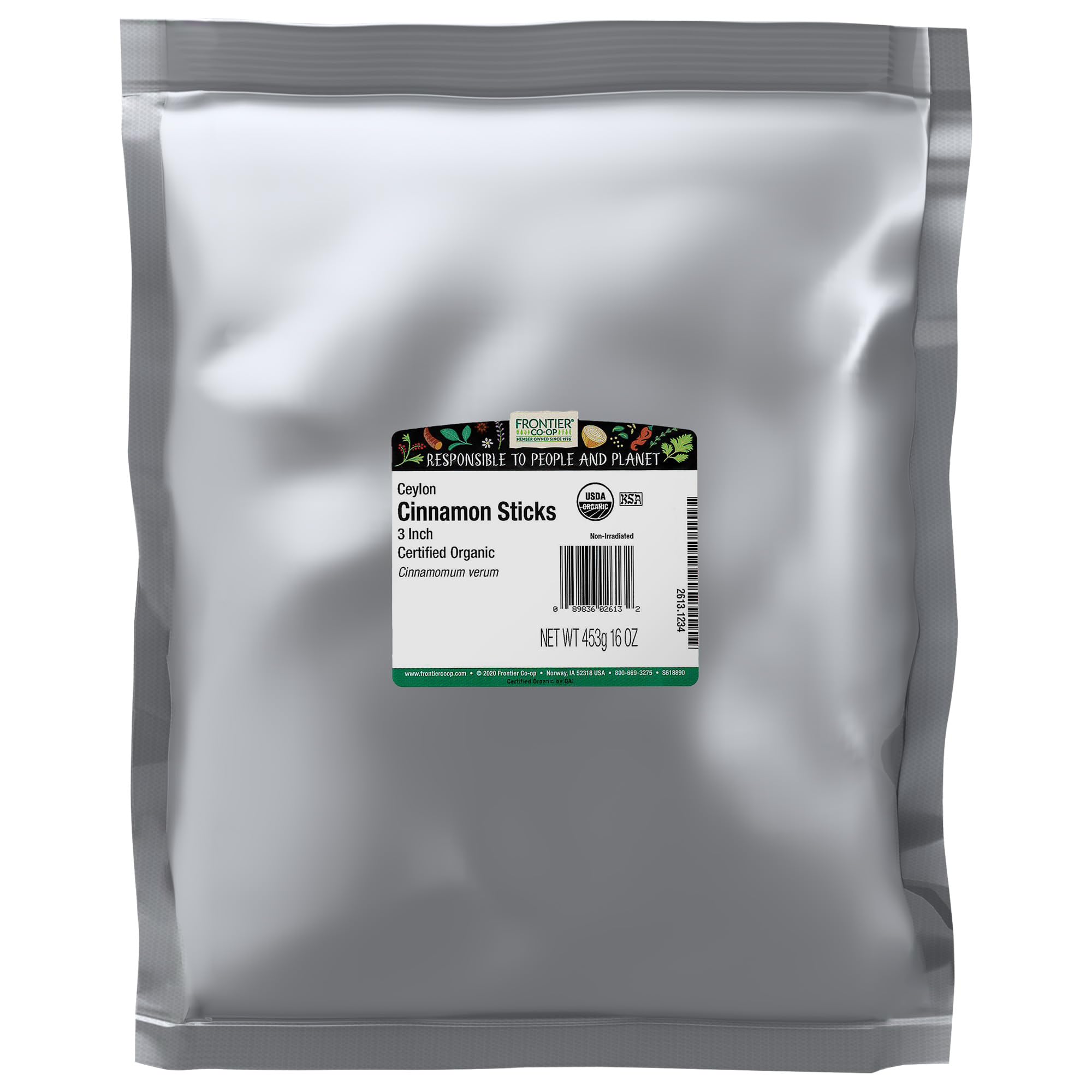 Organic Ceylon Cinnamon Sticks 3" 1lb - Bulk Cinnamon Sticks for Crafts, Drinks, Holiday Recipes, Cinnamon Powder and More