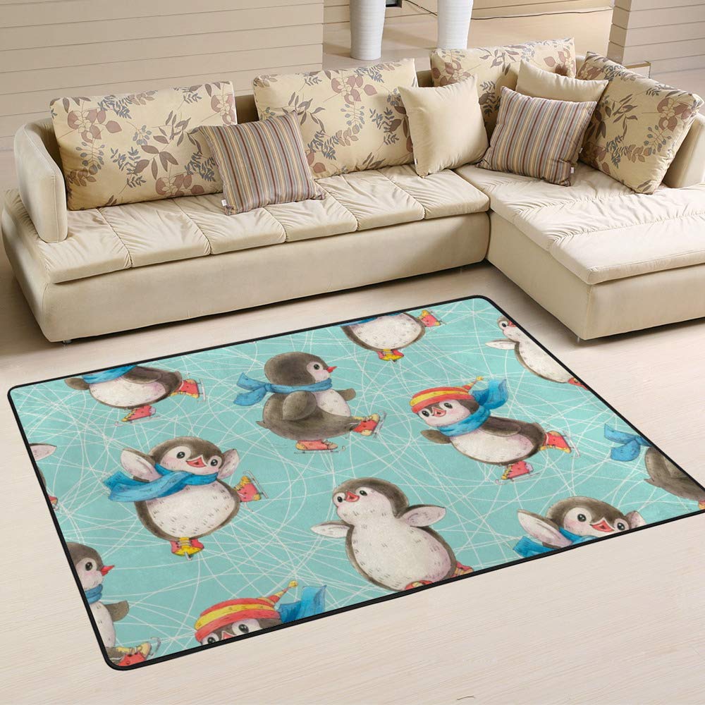 Tapis rose Ruchen anti-tache et facile à nettoyer pour sol de salle à manger