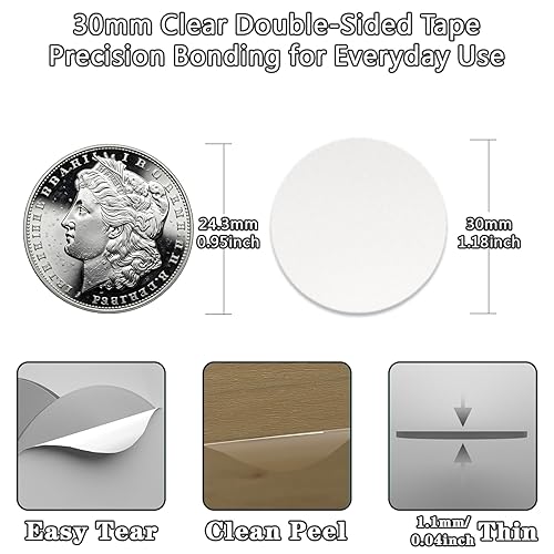 Miniatura 4 de Almohadillas adhesivas de doble cara: cinta de montaje transparente para soportes de teléfono de automóvil, puntos adhesivos de doble cara, base de