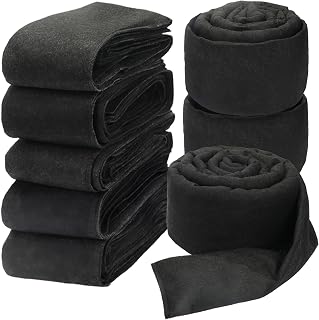 6 Pcs Water Barrier for Flooding 10 Ft x 6.5 Inch Absorbent Flood Barriers Home Water Activated Sandless Sandbag Reusable Water Absorber for Door Garage Basement Prevention Rain Black