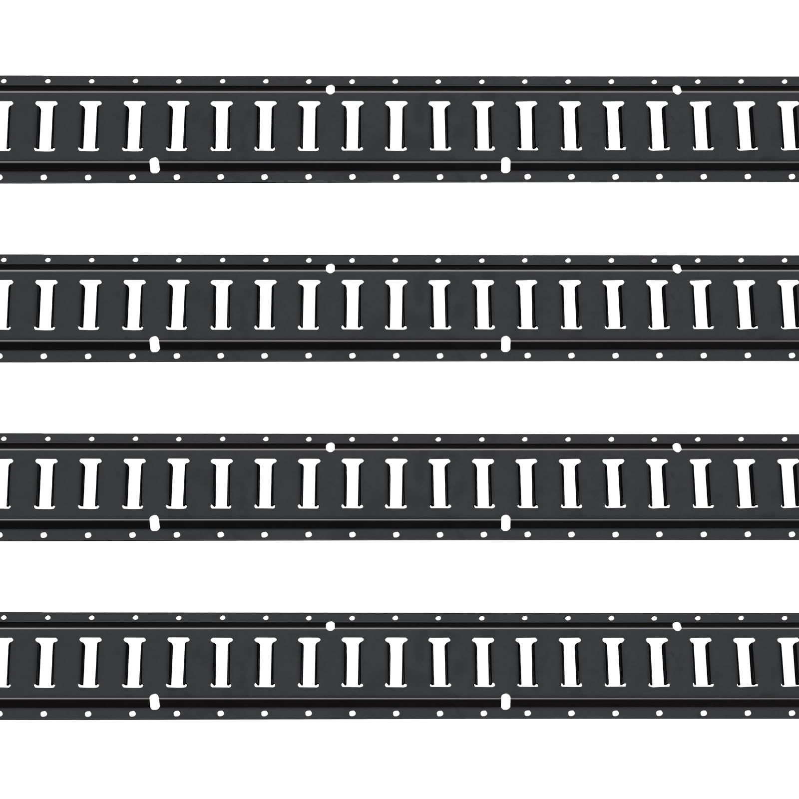 VEVOR E-Track-Zurrschienen-Set, 18-teilig, 1524 mm E-Tracks-Set, inkl. 4 Stahlschienen & 8 O-Ring-Anker & 4 Zurrgurte mit D-Ring & 2 Ratschengurten, Sicherungszubehör für Lastenmotorräder, 907 kg