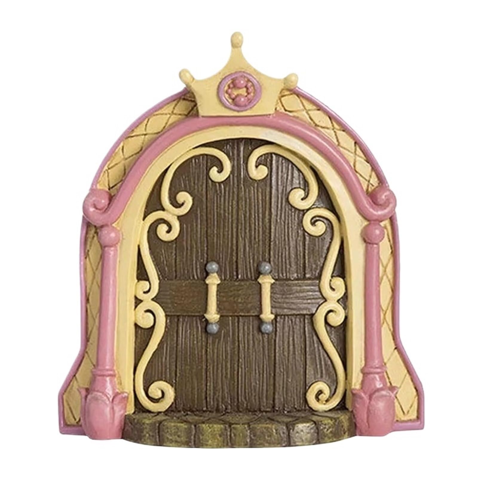 PPdingding 3pcs Miniature Fairy Doors - Whimsical Wooden Garden Decor for Home and Garden Art(Style G)