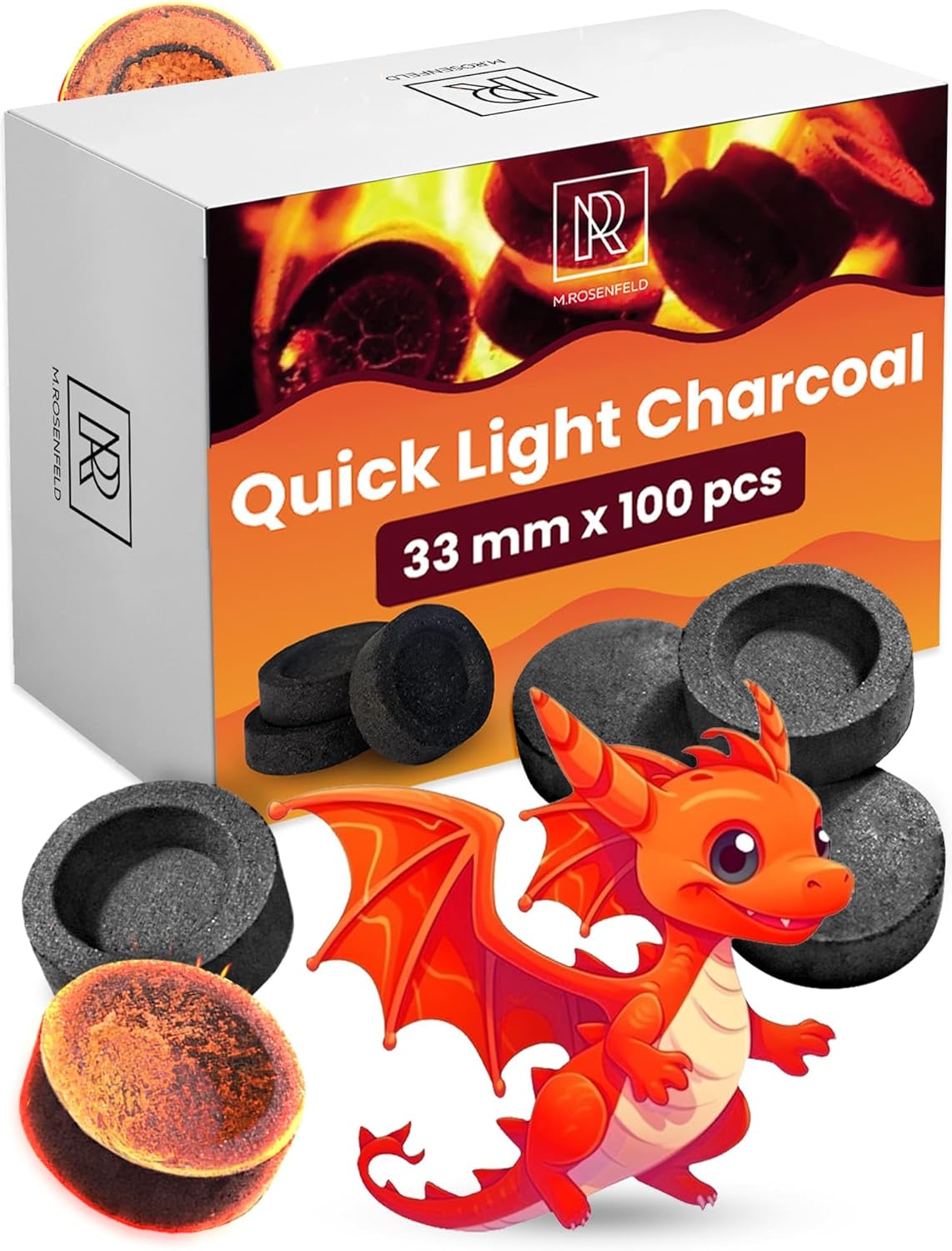 100 pcs Charcoal Incense Burner Hookah Charcoal Hookah