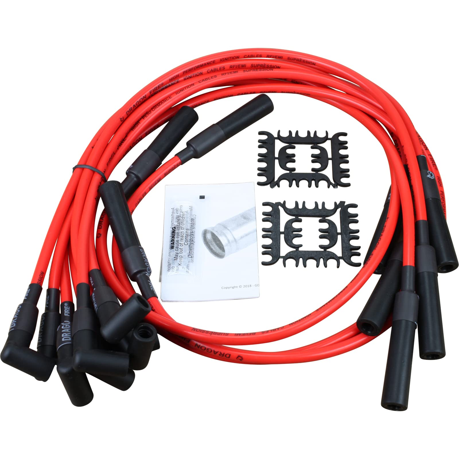 AIP ElectronicsDragon Fire Race Series High Performance Ignition Spark Plug Wire Set Compatible with 1974-1990 Oldsmobile 260 307 350 403 455 V8 OEM Fit PWJ137