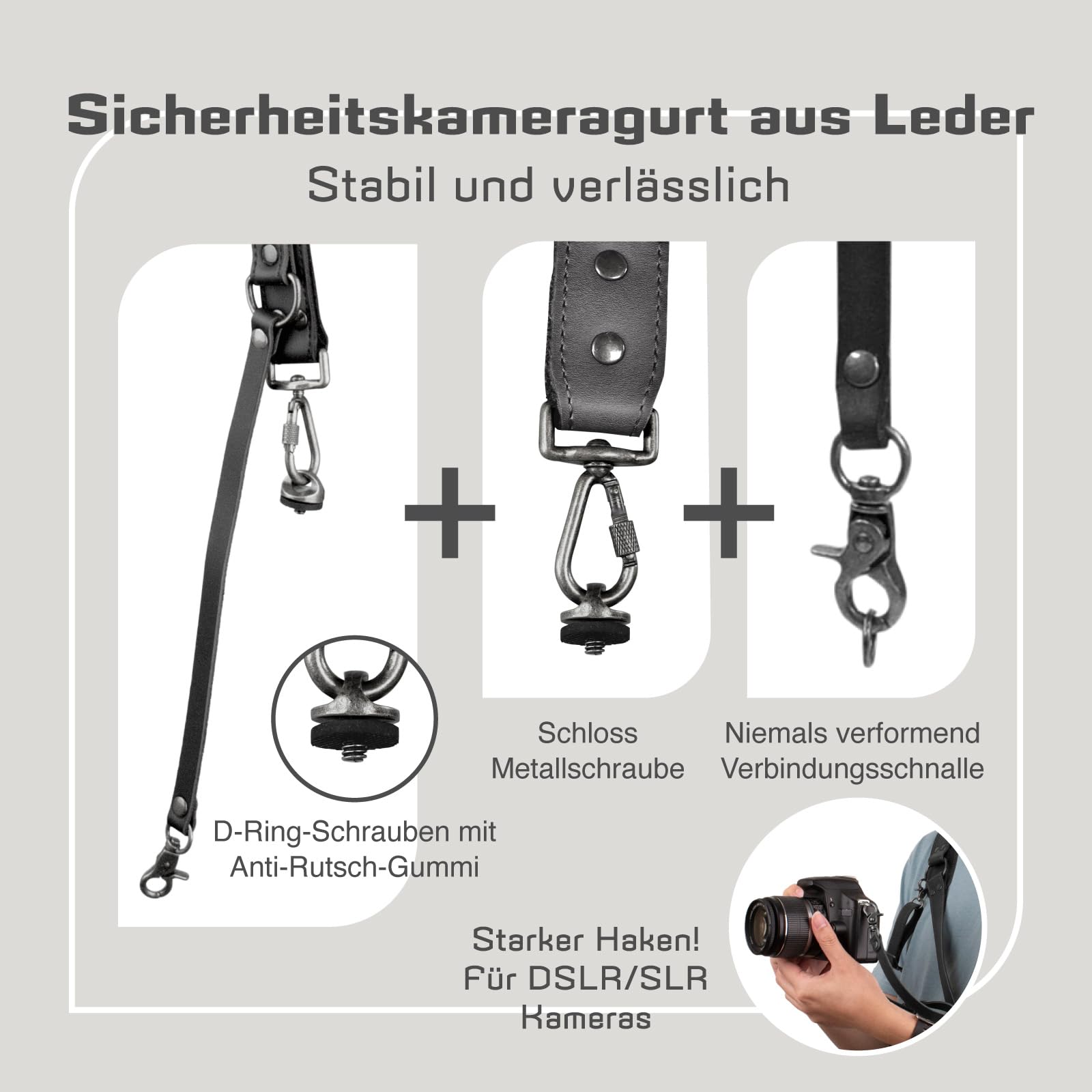 S1 Kameragurt für 1 Kamera,Leder Kamera Schultergurt