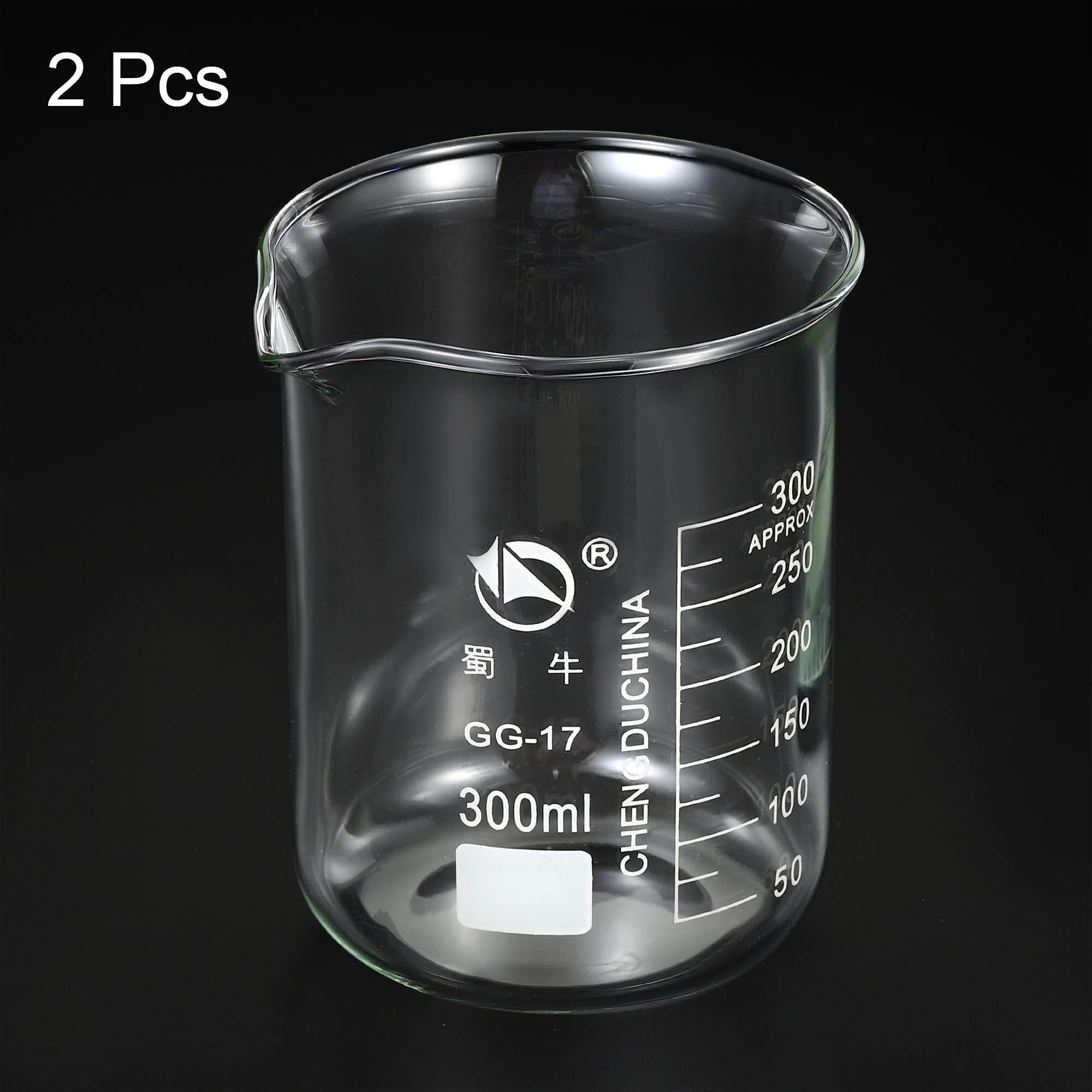 Zlewka laboratoryjna z dziobkiem, Zlewki ze szkła borokrzemianowego, niska forma z wylewką nadrukiem, 25-1000 ml, 2-pak. Lab Kitchen Chem(300ml)