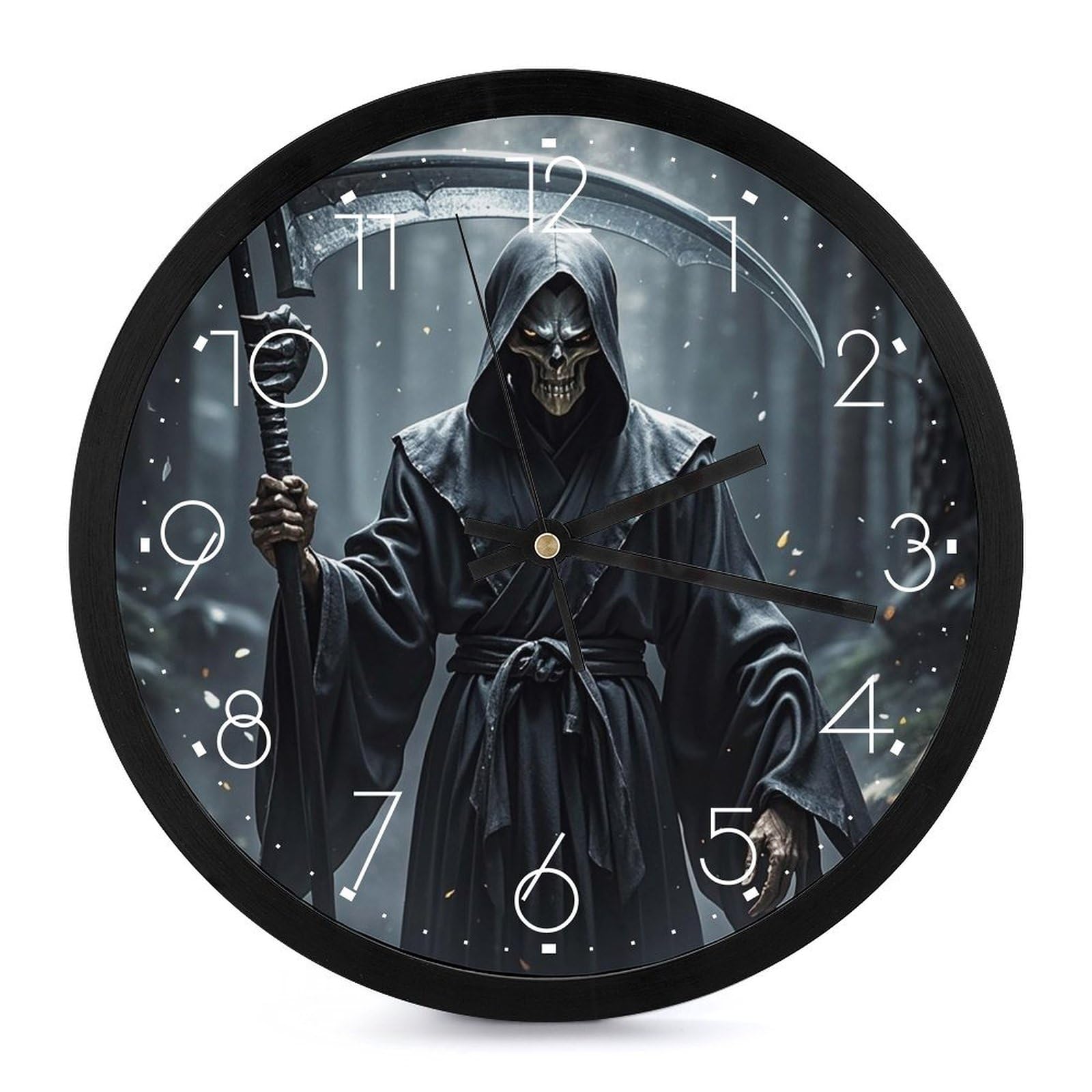 Horloge murale faucheuse sans tic-tac pour retrouver le sommeil dans sa chambre