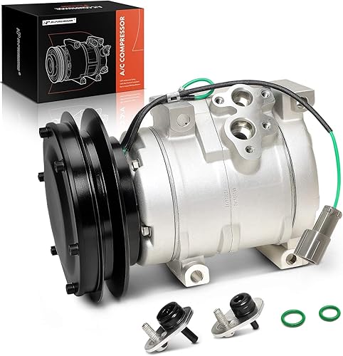 A-Premium Compresor de A/C con embrague compatible con John Deere 450CLC, 450DLC, 600CLC, 650DLC, 800C, 850DLC