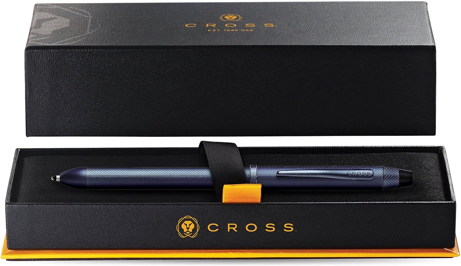 Cross Tech3+ AT0090-25 Dark Blue Engraved Finish w/Dark Blue PVD Appointments Multi Function Pen - Image 3