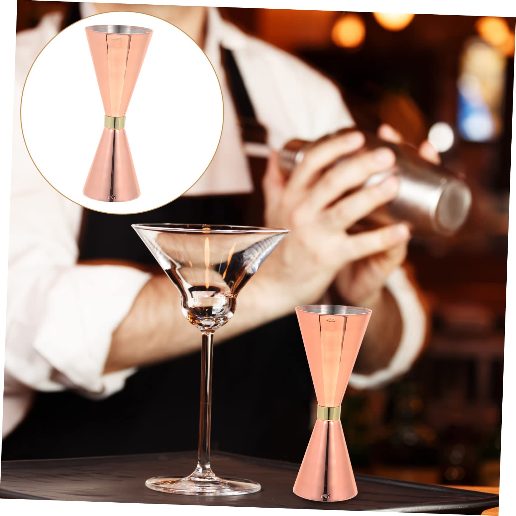 Cabilock Lot De 3 Doseurs À Cocktail En Acier Inoxydable Tasses De 1 Oz Tasses À Mesurer Pour Barman Double Tasse À Vin Pour Usage Domestique