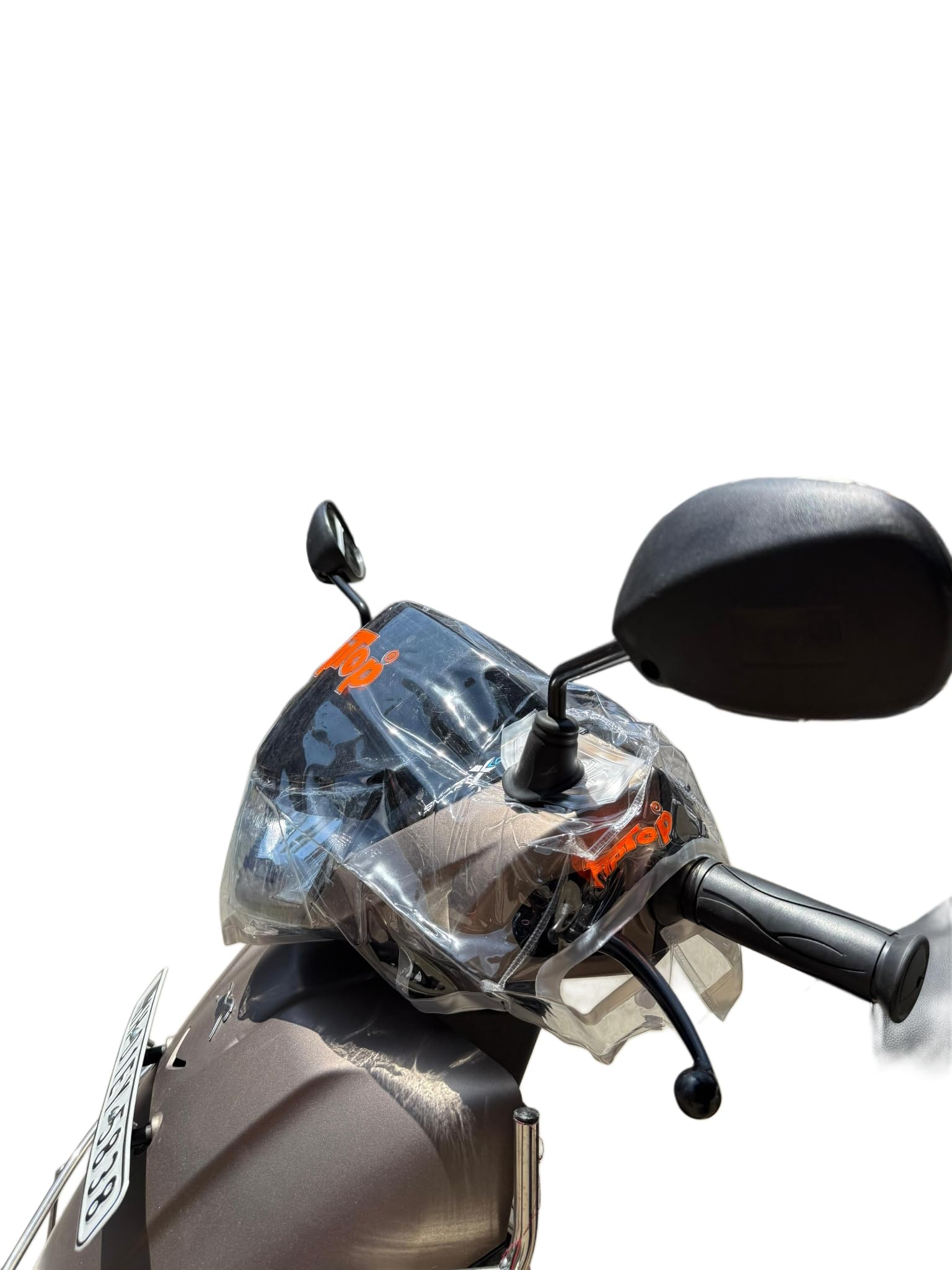 Universal transperant Handle Rain Cover for Activa,Jupiter,Fasino,Pleasure Ntorq and Not for Access125 - Image 2 thumbnail