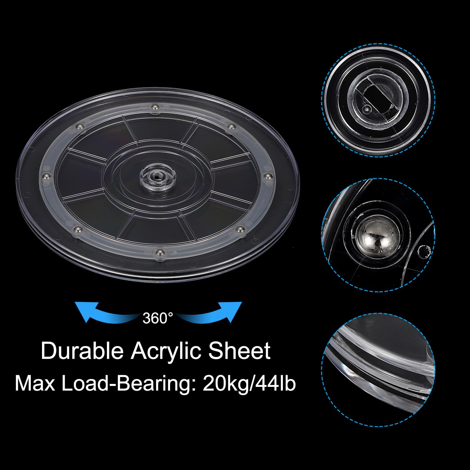 PATIKIL 8 Inch Heavy Rotating Swivel Stand - Image 3