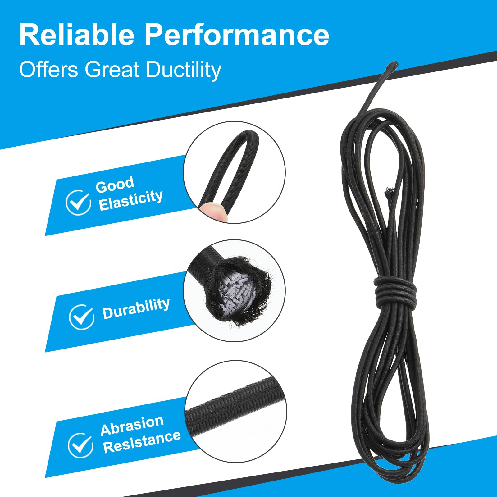 PATIKIL 1/8" x 10' Bungee Shock Cord - Image 3