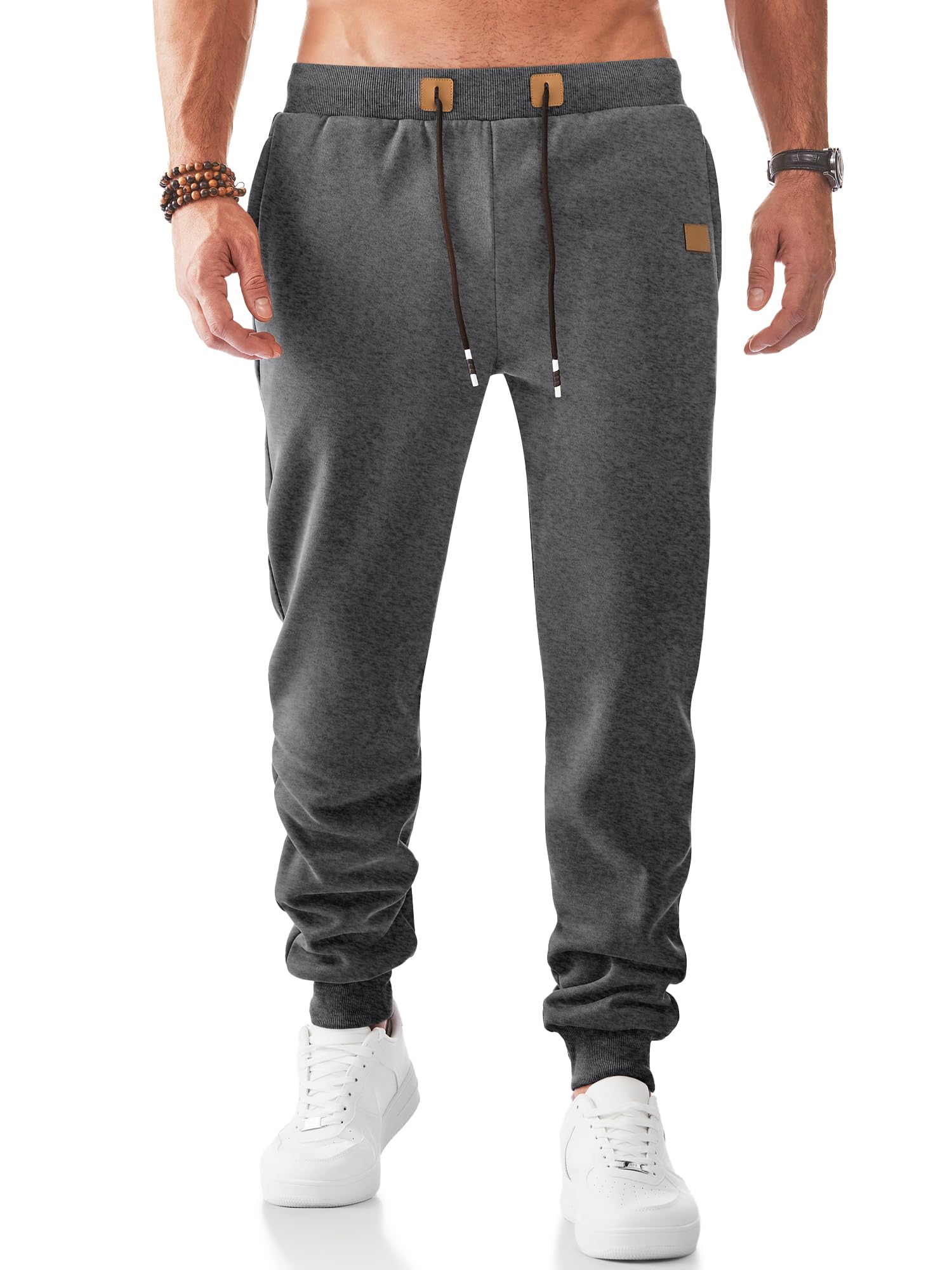 JMIERR Jogginghose Herren Warme Trainingshose Sporthose Lange Klassische Fitness Jogger mit Taschen Winter