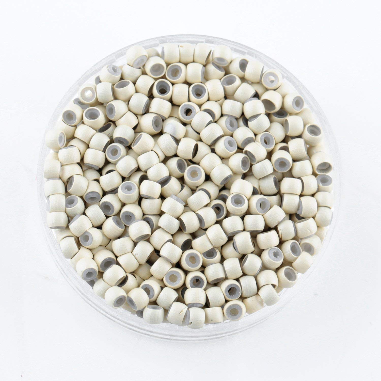 Vlasy Silicone Lined Nano Rings Beads for Nano Tip Hair Extensions Micro Nano Beads (600pcs,Blonde), 600 Count(Pack of 1) - Image 2